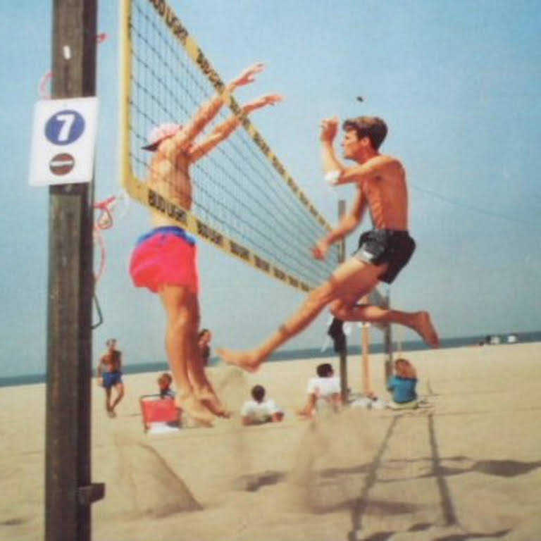 Beach volleyball photograph
